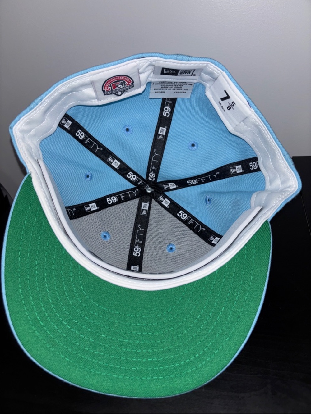 Vermont Expos Logo Snapback Hat - Light Blue - Picture 3 of 3